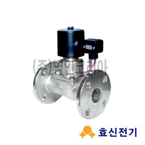 솔레노이드밸브(물용)직동식2way-32A-50A 상시열림형(후렌지타입)SUS 0-10K(10823) - 명인코리아
