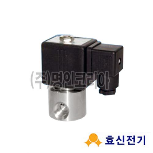 솔레노이드밸브(냉매)소형직동식2way-10A 상시닫힘형(HSR)SUS 0-5K(-190-50도)(10819) - 명인코리아