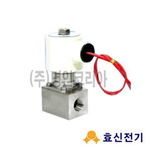 솔레노이드밸브(냉매)소형직동식2way-8A-15A 상시닫힘형(HSR)SUS 0-10K(-20-120도)(10818) - 명인코리아